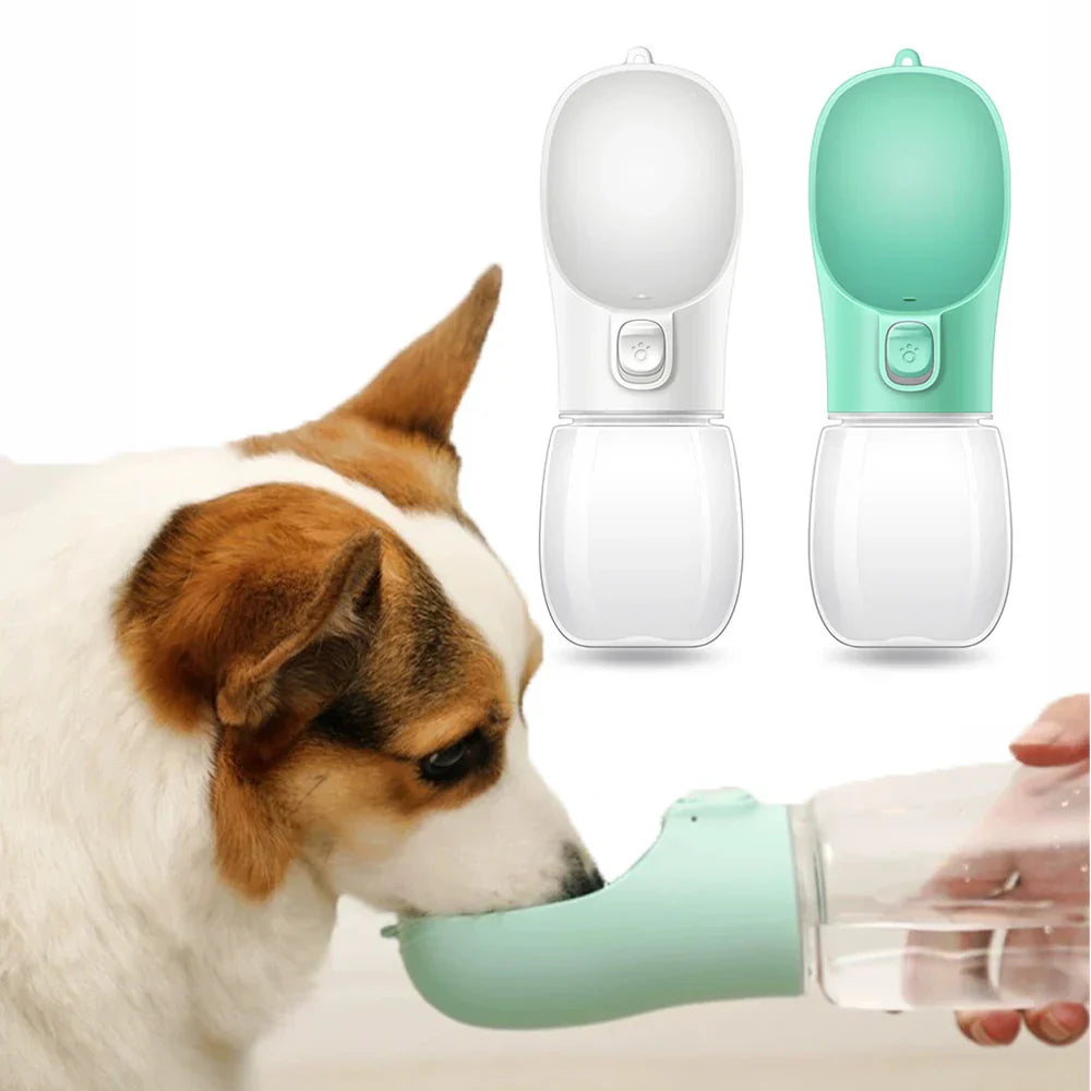 Dog Water Bottle Portable 350ml Leak Proof Feeding
