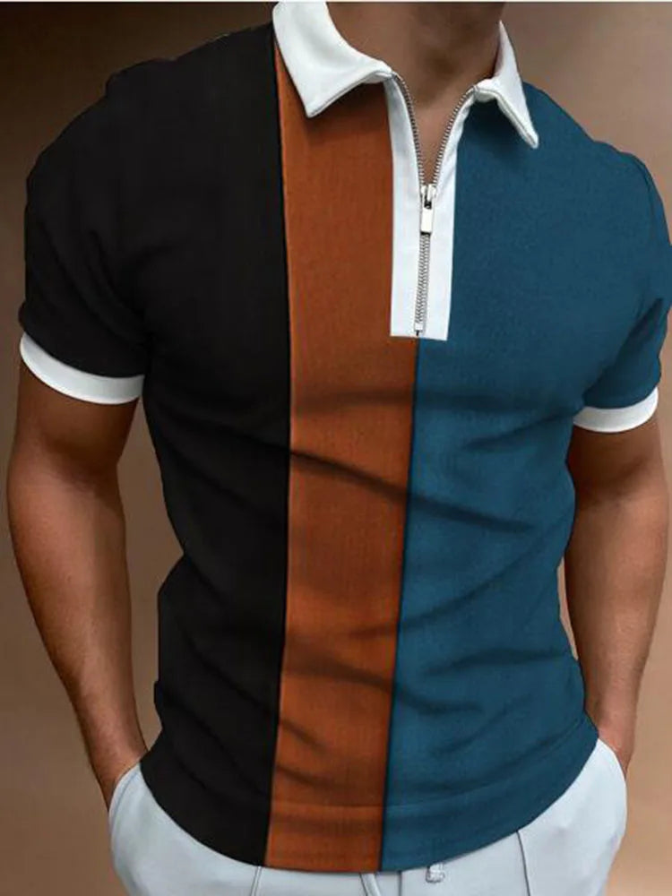 Summer new men's casual short-sleeved Polo shirt office