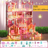 3d Assembly Diy Doll House Miniature Model Doll