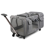 Portable Pet Trolley Case Detachable Universal Wheel Breathable