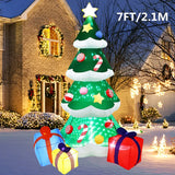 2.1M/7FT Christmas Inflatable Xmas Tree LED Lights Outdoor