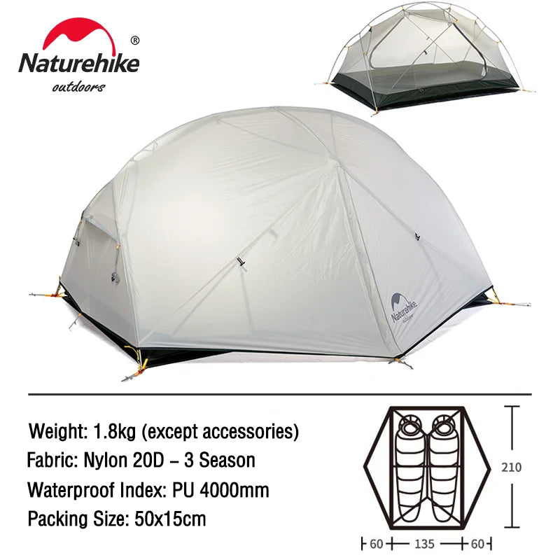 Naturehike Mongar Tent 2 Person Ultralight Travel Tent