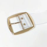 Designer White Clear Belts For Women High Quality