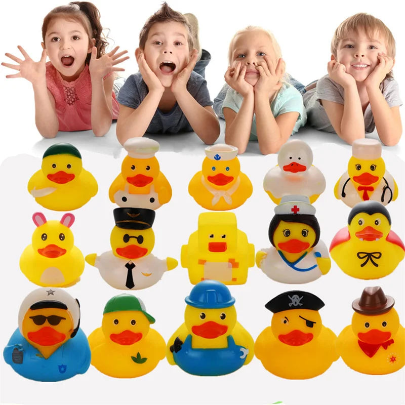 1pcs Rubber Ducks Baby Bath Toys Kids Shower
