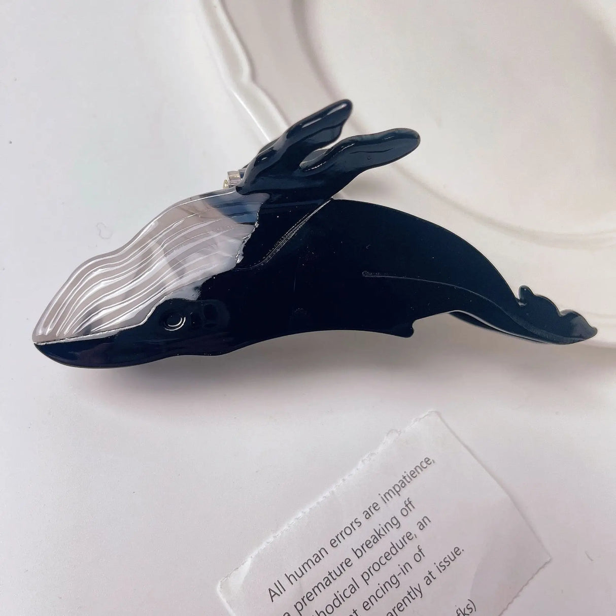 Blue Whale Hair Claw Acetate Hair Clips For