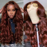 34 Inch Reddish Brown Body Wave Lace Front