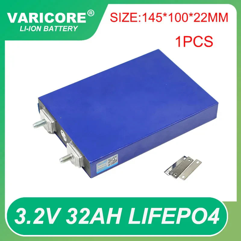 1-4pcs 3.2V 32Ah LiFePO4 battery pack phosphate 3C