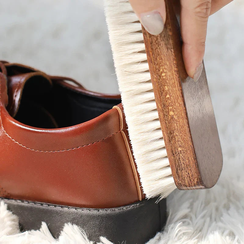 Premium beech wood wool hair Shoe brush