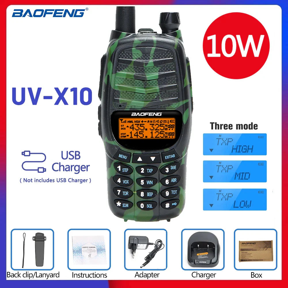 Baofeng UV-5R Plus 15W UHF/VHF Tri-Power Walkie Talkie