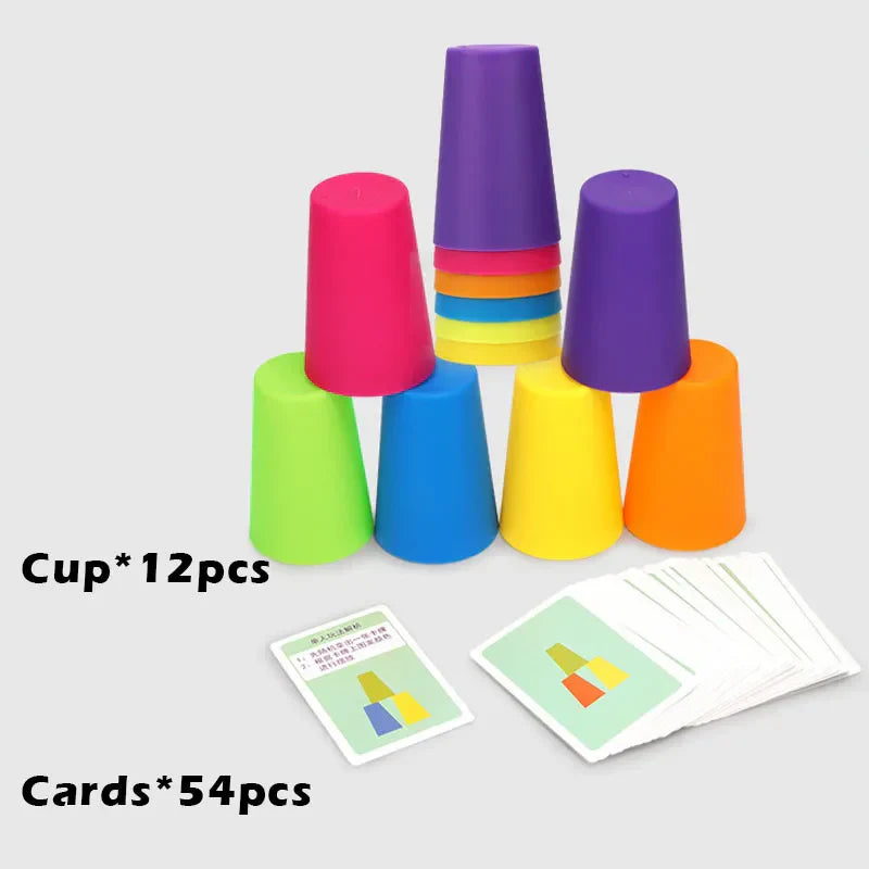 Kids Montessori Toys Stack Cup Battle Table Game