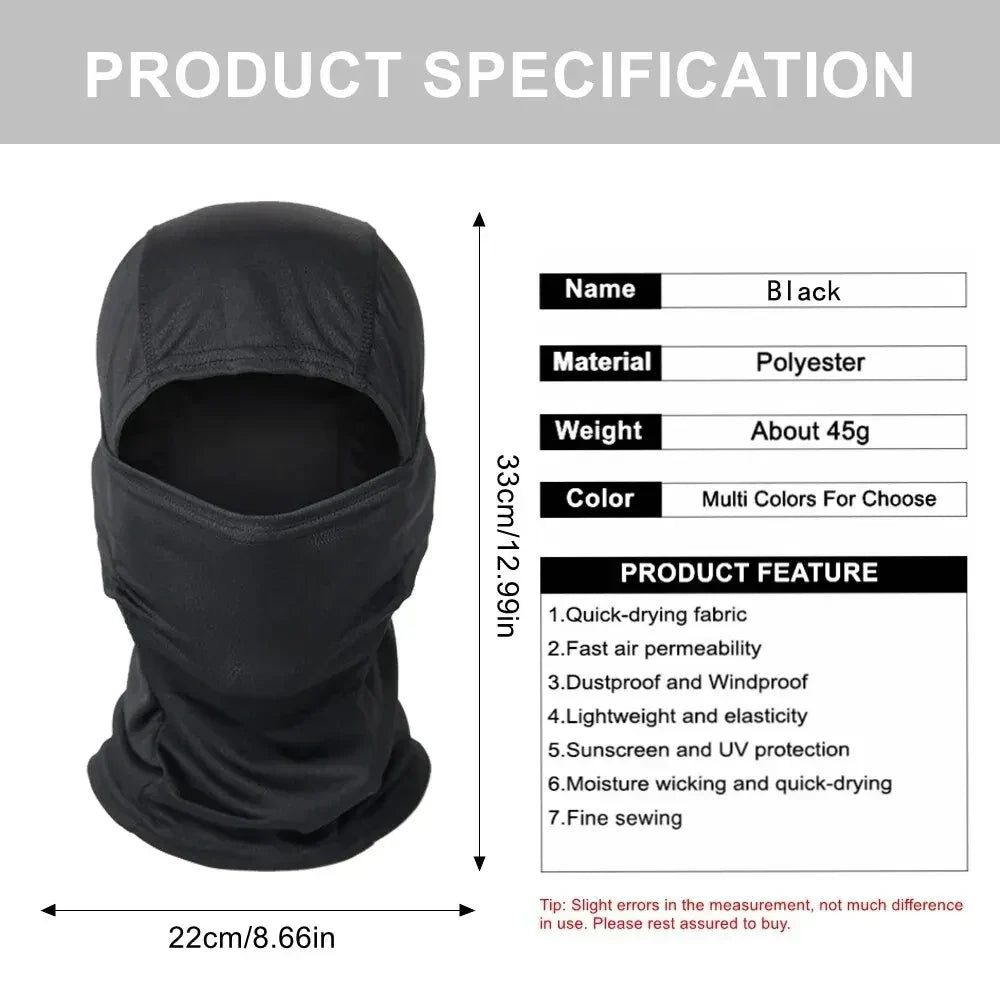 Tactical Camouflage Balaclava Hat Motorcycle Face Mask Lycra