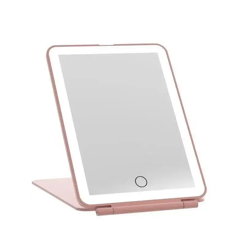 LED Foldable Travel Makeup Mirror 3 Colors Light
