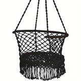 1pc Hanging Hammock Chair, Cotton Rope, Macrame Swing,