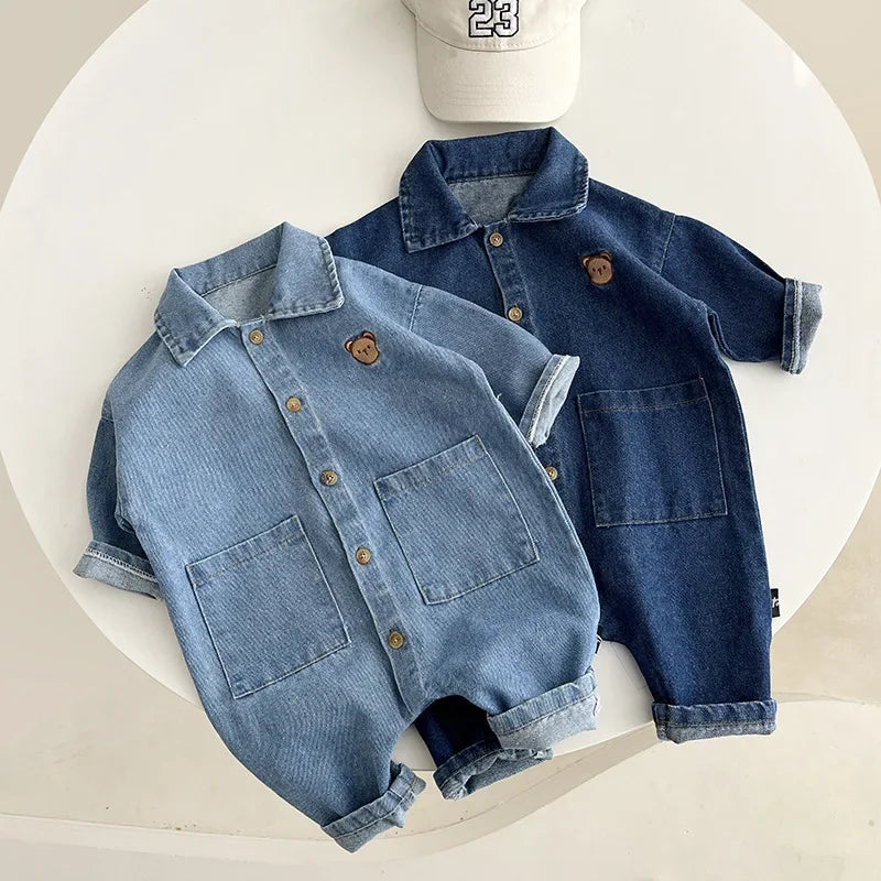 Baby Rompers Infant Boys Girls Clothes Denim Jumpsuits