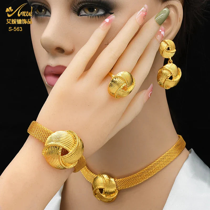 Indian Luxury Necklace Jewelry Sets For Women Dubai