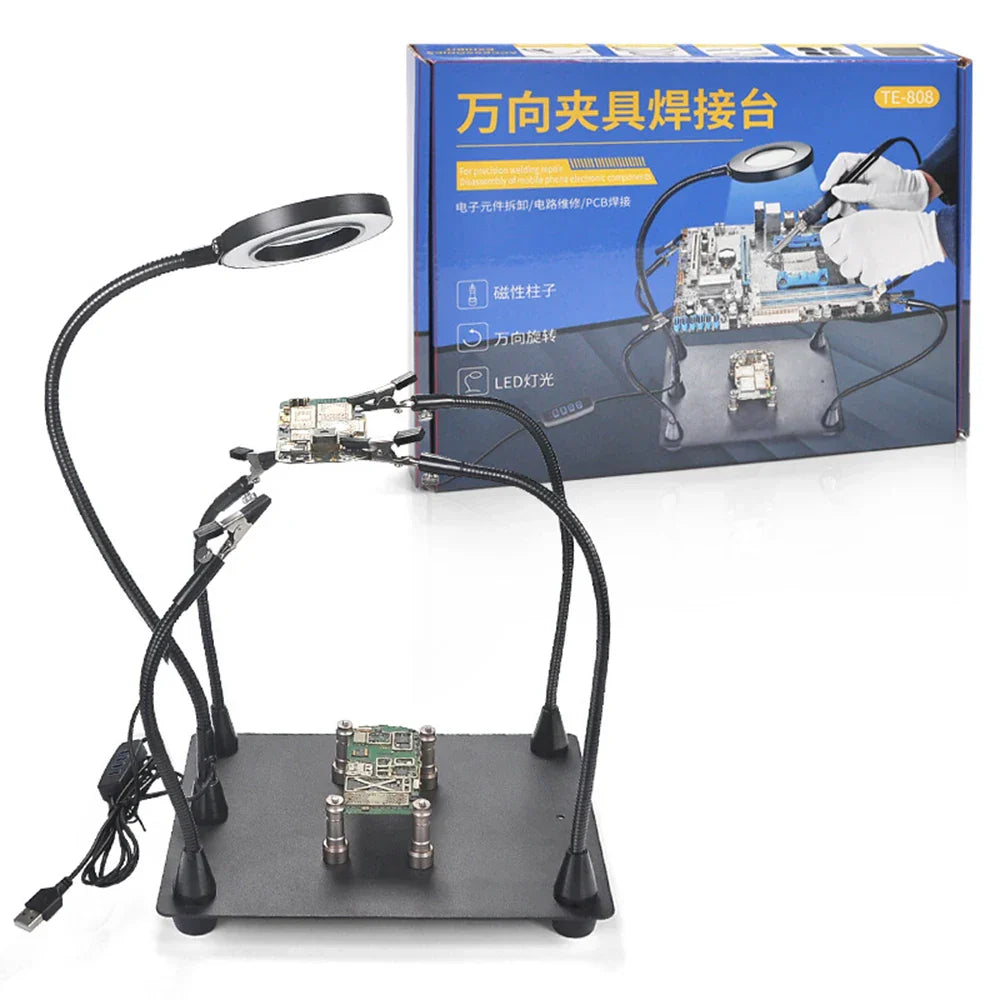 Welding Soldering Magnifier with PCB Holder Flexible Metal