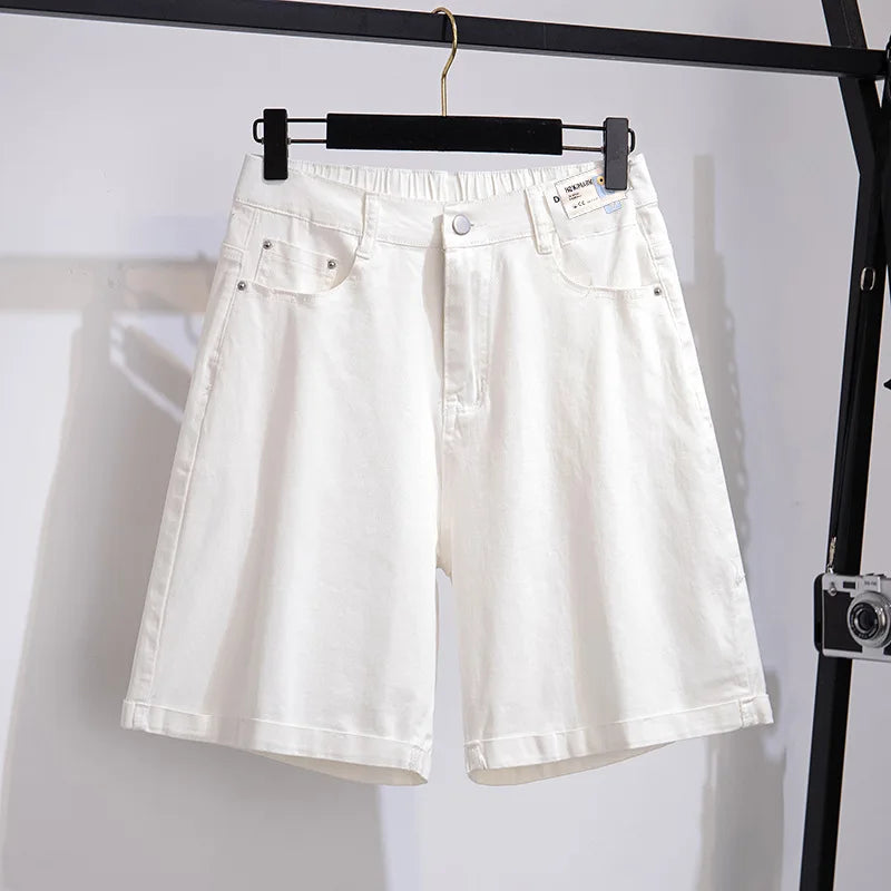 150Kg Plus Size Womens FivePoint Denim Shorts Hip