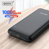 QOOVI 10000mAh Power Bank Ultra-thin Portable Charger For