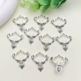 1020Pcs Alloy Retro Silvery Animal Shape Charms Horse