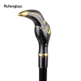 Golden Black Luxury Woodpecker Handle Walking Stick with