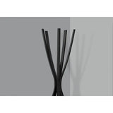 Elegant Satin Black 72" Contemporary Metal Coat Rack