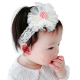 3Pcs/Set Baby Girl Headband Elastic Lace Flower Hair