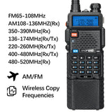 1/2PCS Baofeng M-5R Walkie Talkie Air Band 3800mAh