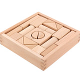 22pcs Building Blocks Beech Wooden Log Stacking Blocks