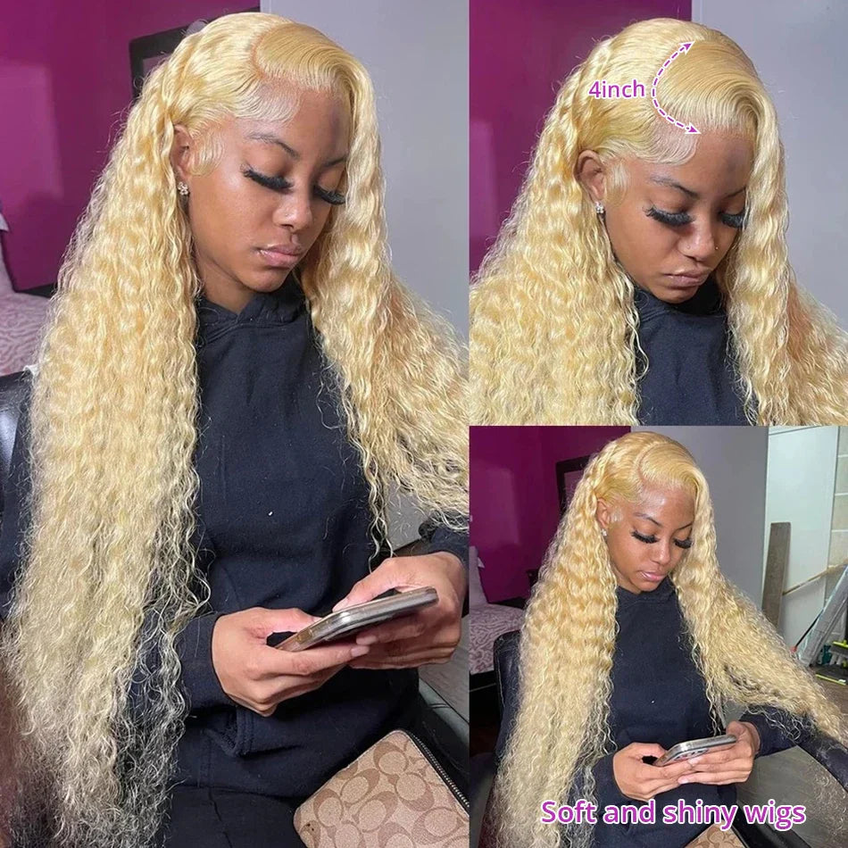 Wiggogo Blonde Lace Front Wig Glueless 613 Hd