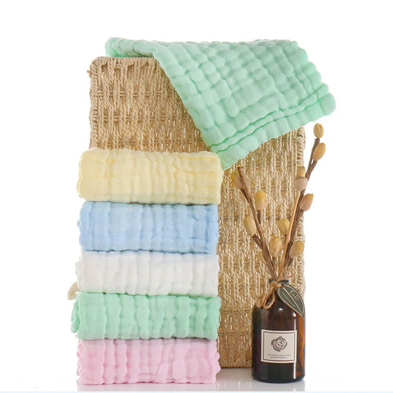 5pcs/lot Muslin 6 layers Cotton Soft Baby Towels