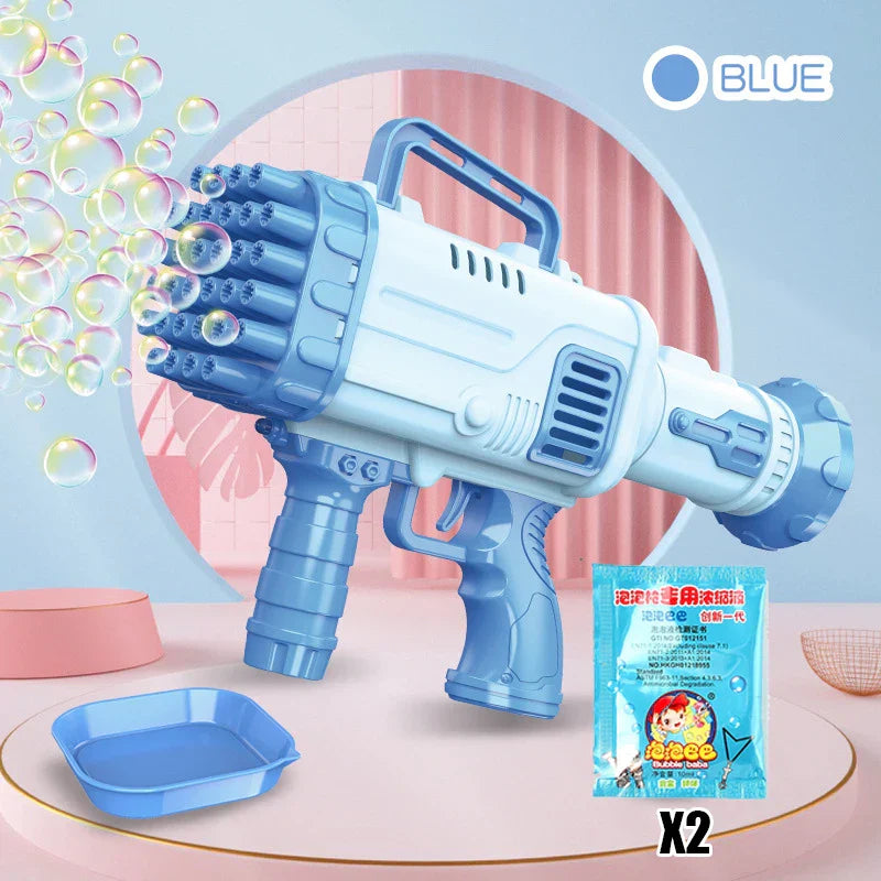 Bubble Gun Kids Toys Rocket 69 Holes Soap