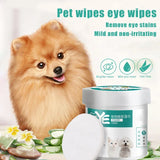 130PCS Dog Cleaning Pet Paper Towels Eye Wet