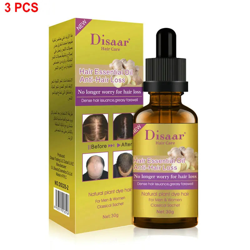 3PCS/Lot Disaar Hair Essential Oil Helps Regrowth Prevent