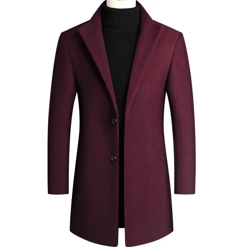 New Winter Fashion Men Warm Long Business Casual