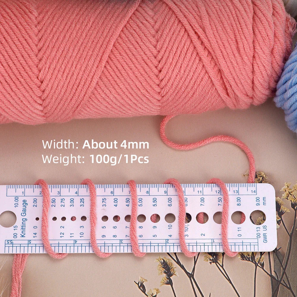 5 Pcs Cotton Select Yarn 17.63oz/500g, Light Worsted