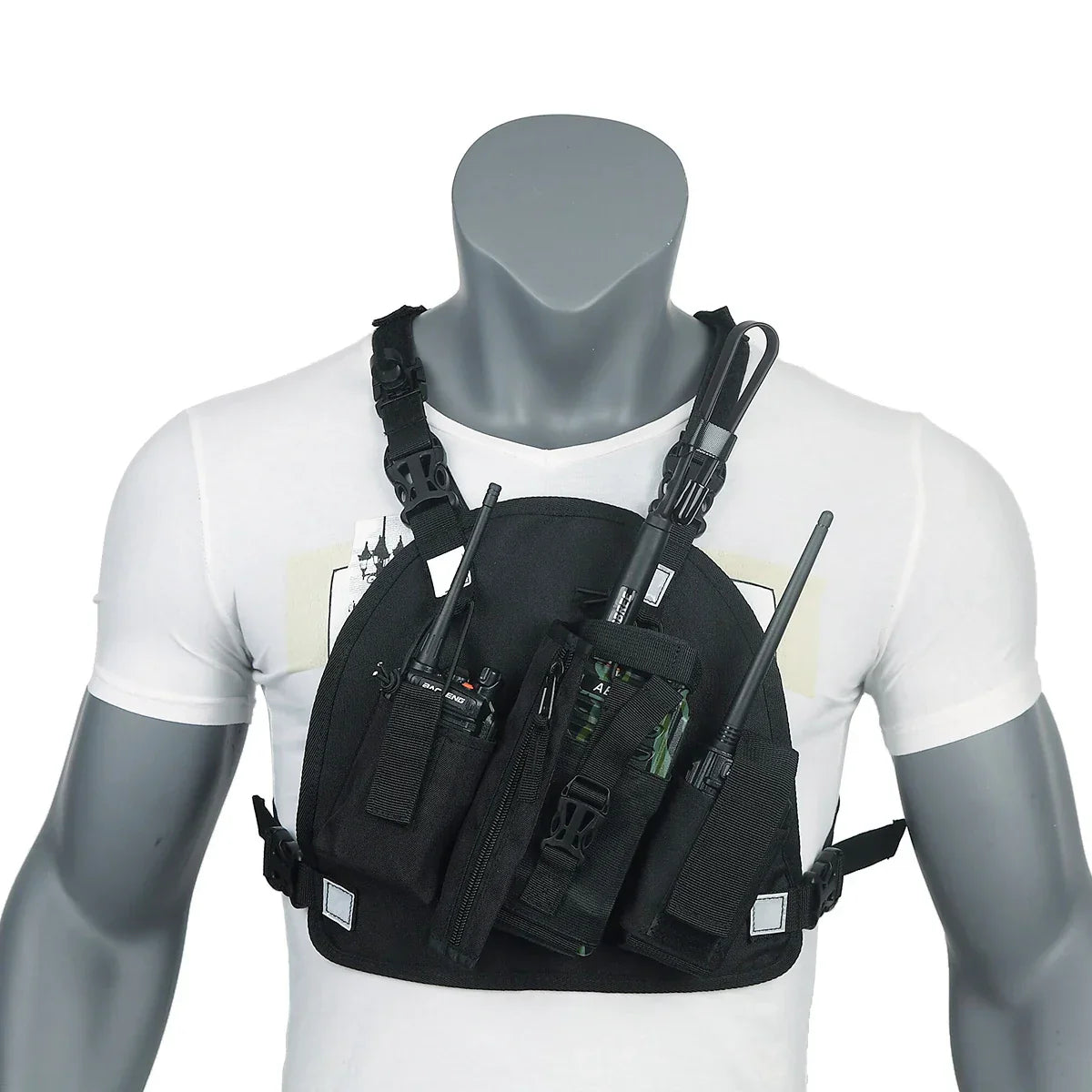 ABBREE Walkie Talkie Accessories Chest Harness Front Pack