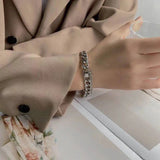 Kpop Stainless Steel Metal Chains Bracelets For Women