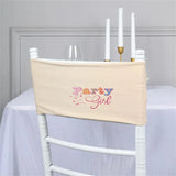 Blush Double Layer Lycra Chair Band Spandex Chair