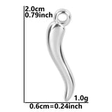 5pcs Stainless Steel Chili Charms Pendant For Jewelry