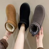 New Snow Boot Style Short Mini Winter Sheepskin