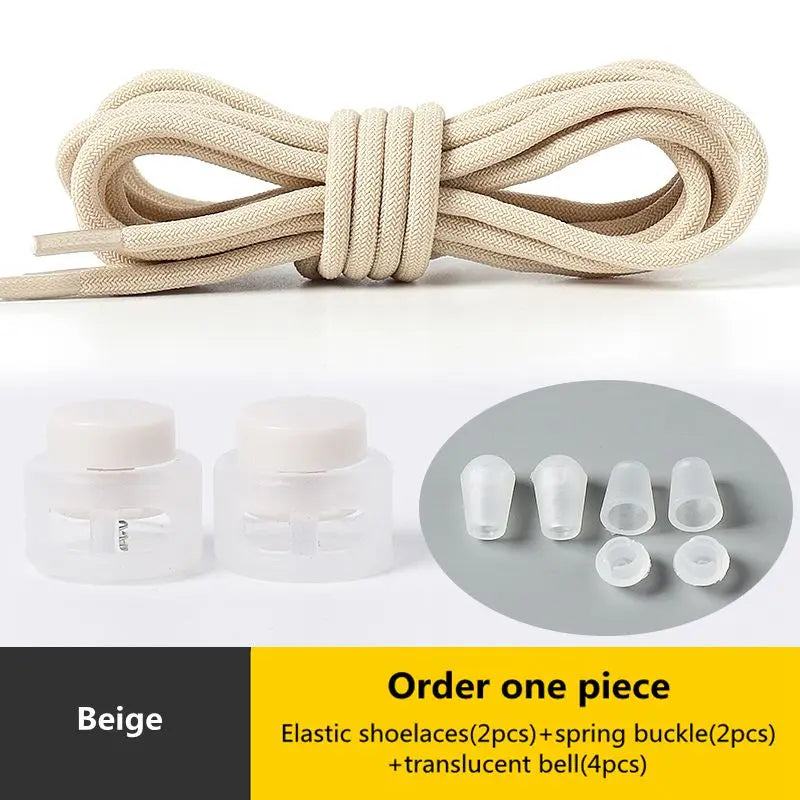 No Tie Shoelace Elastic Round Lock Shoe Laces