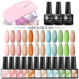 Mtssii 13/16Pcs Gel Nail Polish Set With 36W