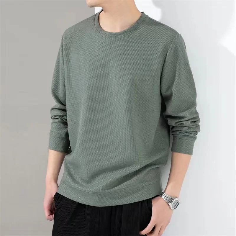 2023 Spring Autumn New Solid Color Round Neck