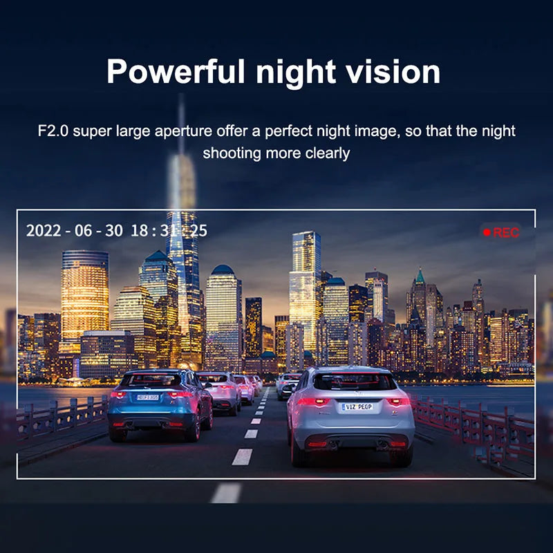 3 Channel WiFi Dash Cam for Cars Camera