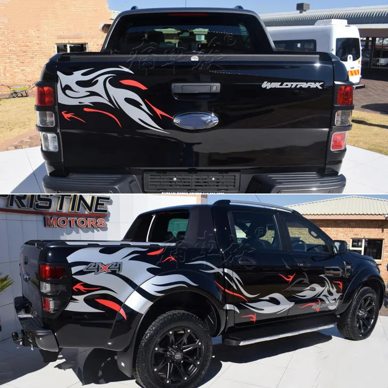Car Stickers Pickup Side Body Decor Decals For Ford RANGER Raptor F150 Truck Graphics Vinyl Cover Auto Exterior Accessories