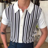 Men's Summer Short Sleeve Polo Shirts Knitted Business