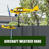 Metal Airplane Weathervane 3D Piper J3 Cub Wind