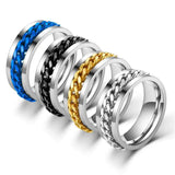 2030PcsLot Classic Stainless Steel Chain Rotating Rings for