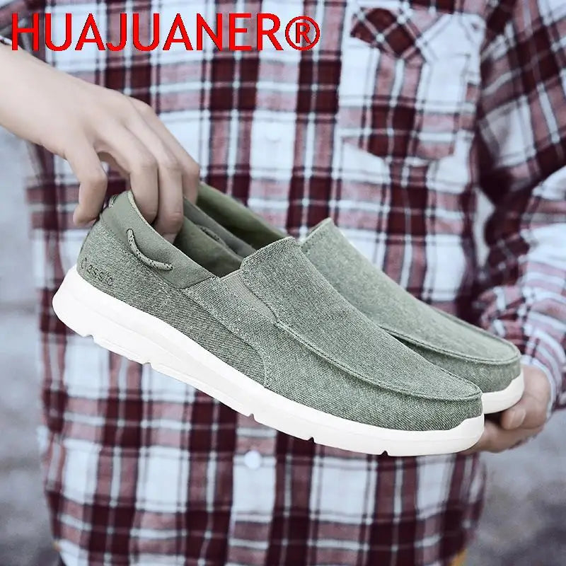 Classic Men Canvas Shoes Men's Mules Shoes Summer Casual Loafers Lightweight Male Footwear Slip on Sneakers Male Big Size 39-47