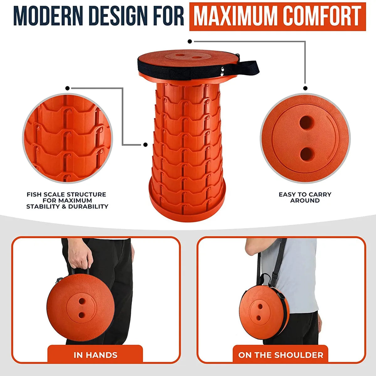 Portable Folding Camping Stools, Outdoor Telescopic Picnic Stools,